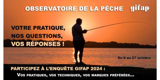 Pêcheurs en eau douce et en mer, participez à cette enquête 2024 du GIFAP !