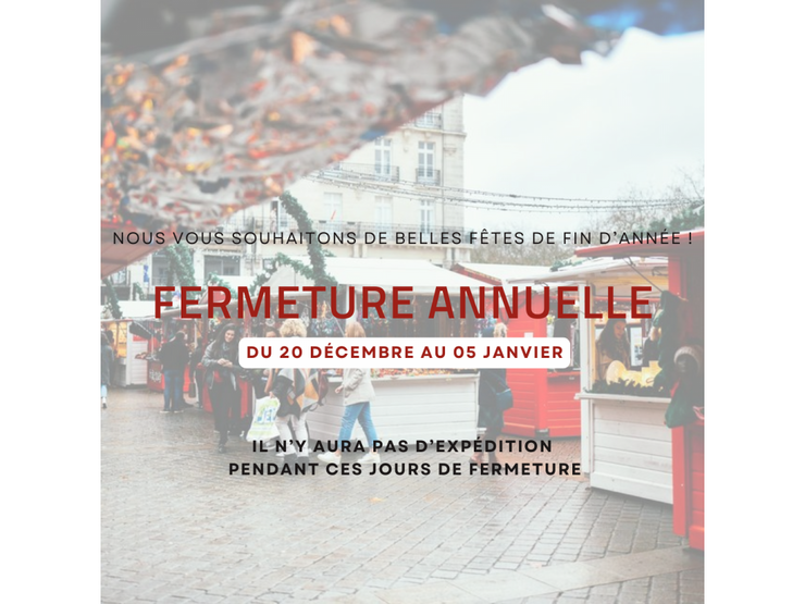 Fermeture pour les fêtes de fin d'année 